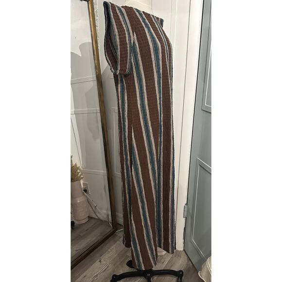 Mara Hoffman Striped Multicolor Brown Maxi Dress Size Small - Picture 5 of 9